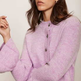 Cropped Knit Cardigan