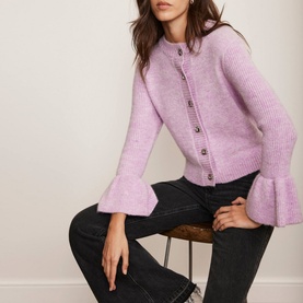 Cropped Knit Cardigan