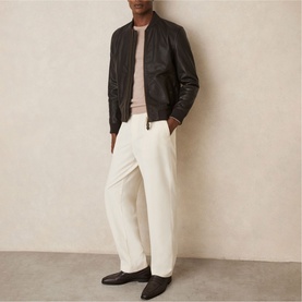 Cast Leather Bomber Jacket