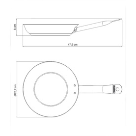 Ceramic-Coated Stainless Steel Frying Pan 26cm
