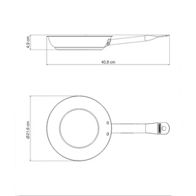 Ceramic Coated Stainless Steel Frying Pan 20cm