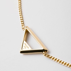 Metal Triangle Logo Necklace