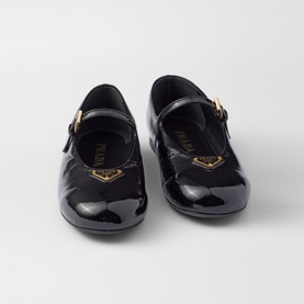Patent Leather Logo Ballerina Flats