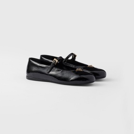 Patent Leather Logo Ballerina Flats