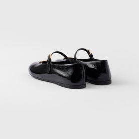 Patent Leather Logo Ballerina Flats