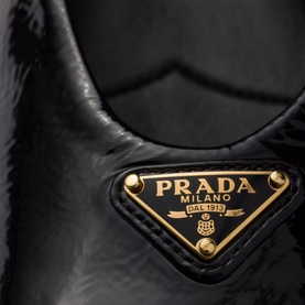 Patent Leather Logo Ballerina Flats