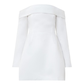 The Ultimate Muse Satin Bardot Mini Dress