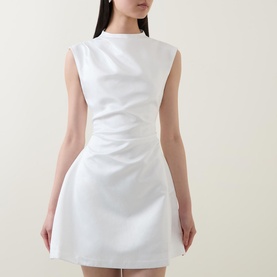 The Ultimate Muse Satin Ruched Mini Dress