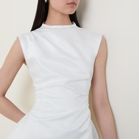 The Ultimate Muse Satin Ruched Mini Dress