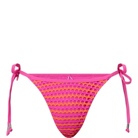 Mesh Effect Side-Tie Bikini Briefs