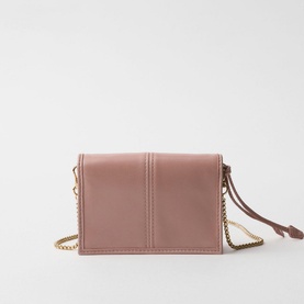 Leather Shoulder Strap Logo Cardholder