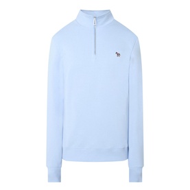 Zebra Patch Half-Zip Sweatshirt