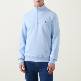 Zebra Patch Half-Zip Sweatshirt