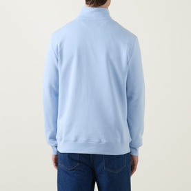 Zebra Patch Half-Zip Sweatshirt