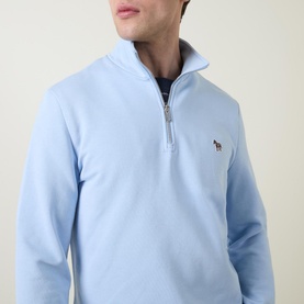 Zebra Patch Half-Zip Sweatshirt