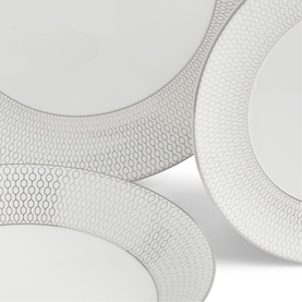 Gio Platinum 12-Piece Dinnerware Set