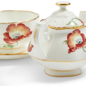 Poppy Tea for One Teapot, Cup & Saucer Three-Piece Set