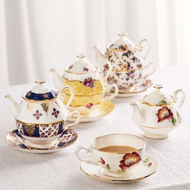 Poppy Tea for One Teapot, Cup & Saucer Three-Piece Set