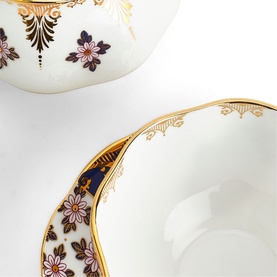 Regency Blue Tea for One Teapot, Cup & Saucer Three-Piece Set