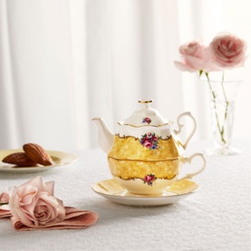 Bouquet Tea for One Teapot, Cup & Saucer Three-Piece Set