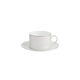 Gio Platinum Teacup & Saucer Two-Piece Set