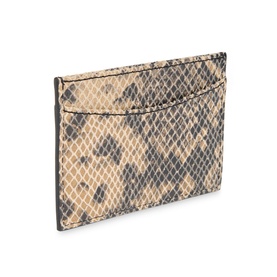 Snake Print Leather Cardholder