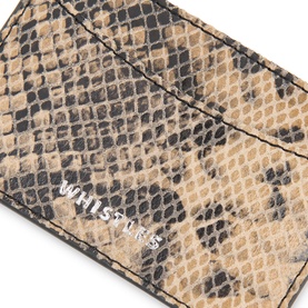 Snake Print Leather Cardholder