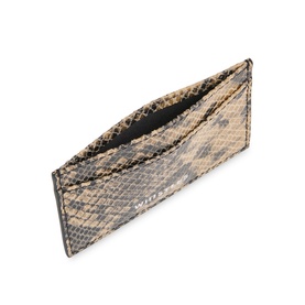 Snake Print Leather Cardholder
