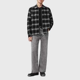 Bayo Zip Check Print Overshirt