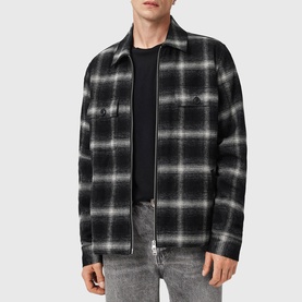 Bayo Zip Check Print Overshirt