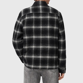 Bayo Zip Check Print Overshirt