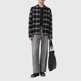 Bayo Zip Check Print Overshirt