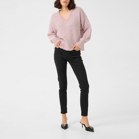 Trina Ribbed Trim Sweater