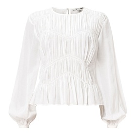 Melani Gathered Peplum Blouse