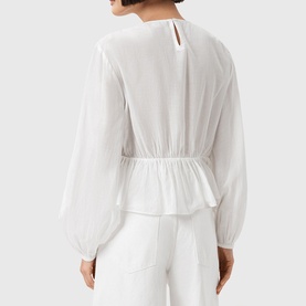 Melani Gathered Peplum Blouse
