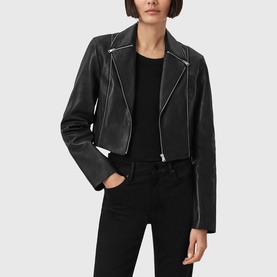Landers Cropped Biker Jacket