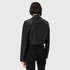 Landers Cropped Biker Jacket