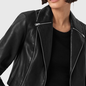 Landers Cropped Biker Jacket