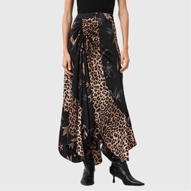Arleen Mixed Print Skirt