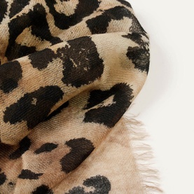 Selene Leopard Square Scarf