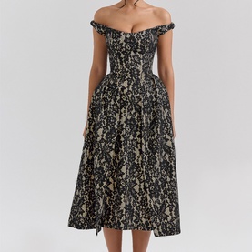 Charming Lace Off-The-Shoulder Gown