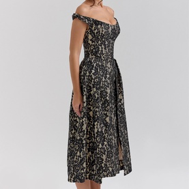 Charming Lace Off-The-Shoulder Gown