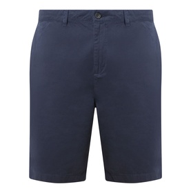 Lyle & Scott Eagle Logo Chino Shorts in Dark Navy, cotton, belt loops, four-pocket style with eagle logo tab detail