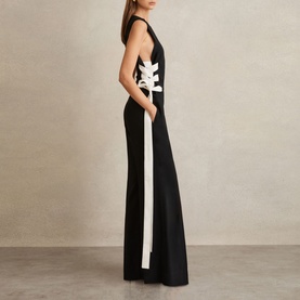 Emma Lace-Up Wide Leg Jumpsuit