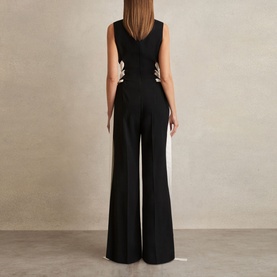Emma Lace-Up Wide Leg Jumpsuit