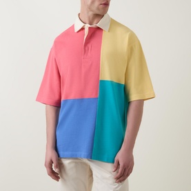 Colour-Blocked Rugby Shirt