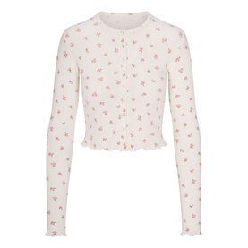 Cardigan Marble Pink Rosebud Print