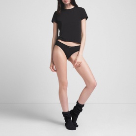 Lace Trim Brief Soot Tonal