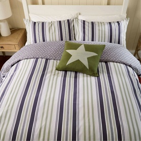 Beach Duvet Set Green/Slate