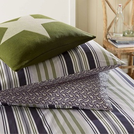 Beach Duvet Set Green/Slate